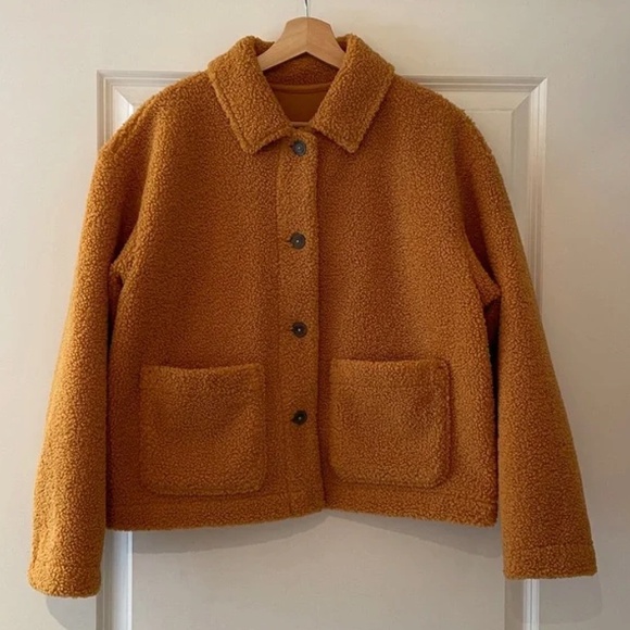 Uniqlo Warm Mustard Fleece Jacket | Teddy Jacket - Picture 3 of 4